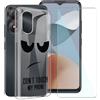 CAXKJE Custodia per ZTE Blade A34 (6.60 Pollice) + Pellicola Vetro Temperato,Trasparente Cover Morbido Silicone Custodie TPU Cover,per Blade A34 Antiurto Case - A1