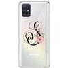 Mixroom - Cover Custodia Case in TPU Silicone Morbida Sfondo Trasparente per Samsung Galaxy S20 Fe Fantasia Iniziali Lettera S con Fiori