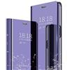 Wuzixi Cover per Xiaomi Poco X3 PRO. Flip Custodia Specchio con Funzione Kickstand, Ultra-Sottile Specchio Tecnologia di Elettroplaccatura, Custodia per Xiaomi Poco X3 PRO.Viola