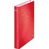 Leitz WOW Raccoglitore ad Anelli, Può Contenere fino a 250 Fogli, Dorso da 40 mm, formato A4, rosso, 42410026