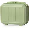Balakaka Beauty Case Rigido Vanity Case Astuccio da Toilette Rigido Borsa In ABS Adattabile Ragazza Multicolor Beauty Case da Viaggio Materiale Rigido Il regalo della ragazza Avocado Green