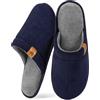 VeraCosy Pantofole Morbido Scuff Traspirante da Uomo Memory Foam Indoor Outdoor Pantofole Grigio acciaio, 46/47 EU