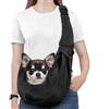 Pawaboo Borsa a Tracolla per Cani con Fibbia Regolabile Portacarte a Mani Libere, Guinzaglio di Sicurezza per Cuccioli e Gatti, Tracolla Extra Larga Porta-Animali (Fino a 12 Lbs., Nero)