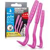 BluePet 3X Ganci per Zecche per Cani, Gatti e Cavalli, Leva Togli Zecche | 3x Ganci per Zecche S, M, L. Rimuovi Zecche da Cani, Gatti e Cavalli. Alternativa alla Pinza per Zecche. Tira Zecche.