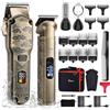 Hatteker Tagliacapelli Professionale per Uomo Tagliabordi Macchina per il taglio dei capelli Set Impermeabile Trimmer con Lama a T Kit di Toilette Senza Fili Rasoi Naso Trimmer per Capelli Corpo