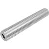 SECCARO Perni filettati con taglio ad anello, M5 x 30 mm, in acciaio inox V2A VA A2, DIN 916/ISO 4029, esagonali, 20 pezzi