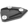 Three T FSFY CNC Alluminio Laterale Cavalletto Stand Estensione Piastra Pad per BMW C600 SPORT & C650 GT 2012-2016, Nero