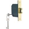 Yale B-BSDL-3.0-PB - Serratura a mortasa a 5 leve, finitura in ottone, adatta per porte esterne, 76 mm