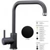 Plados VENMIX20-44 Miscelatore rubinetto monocomando con canna tubolare finitura 44 ULTRAMETAL NERO