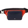 DUDU Marsupio Uomo in Pelle Colorato, Marsupio Elegante Capiente per Viaggio con Tasca Porta Cellulare Smartphone Navy