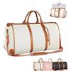 Explcior Luxe Lumiere Zentotex Borsa da Viaggio Pieghevole, Alta Capacità per Vestiti e Abiti, Bagaglio a Mano con Zaino (Beige)