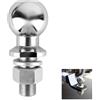XCDMJ Sfera di traino da 50 mm, 3,5 t, vite dritta, diametro 22 mm, testa a sfera, testa a sfera per binario fino a 3,5 tonnellate, sfera di traino
