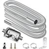 URAQT Tubo del Riscaldatore Dell'aria, 300cm Ø 2.5cm Tubo Scarico Marmitta Set Riscaldatore, Tubo del Riscaldatore Parcheggio, Tubo di Scarico in Acciaio Inossidabile con 2 fascette stringitubo