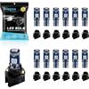 Alopee Confezione da 12 Blu Lampadine LED T5 12V, Lampadina LED per Cruscotto, Portalampada LED T5 con Cuneo 74 73 37 2721 W3W per Lampadina LED per Pannello Strumenti Auto Moto