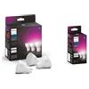 Philips Hue White and Color Ambiance Faretti Smart Led, Luce Bianca e Colorata, Bluetooth, Dimmerabili, GU10, 4W, 3 Pezzi White and Color Ambiance Faretti Smart Led, GU10, 4.3 W, 2 Pezzi