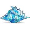 EUSTUMA Statuette di conchiglie in vetro soffiato a mano, ornamento a forma di animale marino per la decorazione della casa, collezione di animali marini per regalo di compleanno, conchiglia in vetro