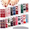 EBANKU 20 Fogli Adesivi Smalto per Unghia Piedi, EBANKU Full Cover Toe Nail Art Sticker e 1 Pezzo di Lima Decalcomanie per Unghie Autoadesive Set di Decorazioni per Donne Ragazze Unghie Arte DIY