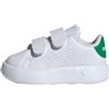 adidas Advantage Shoes Kids, Scarpe da Ginnastica, Cloud White/Cloud White/Green, 27 EU