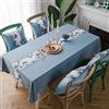 EHOMERY Tovaglia da Tavola New York Copritavolo Moderno Casa Cucina Semplice con Fiore Antimacchia Natale Decorazioni Shabby Chic Poliestere Blu Decorazione per Protezione del 135X250Cm