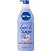 NIVEA Crema-Olio Fiori di Ciliegio & Olio di Jojoba 400 ml, Crema idratante corpo 48h, Crema corpo profumata con Olio di Jojoba e fragranza di Fiori di Ciliegio, Crema corpo idratante pelle secca