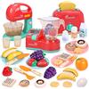 CUTE STONE Set da gioco per elettrodomestici da cucina per bambini, mixer e frullatore da cucina per bambini con suoni e luci, tostapane, taglierino per alimenti, giocattoli da cucina per bambini