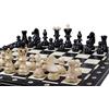 Chess and games shop Muba - Scacchi in legno pieghevoli - Da 1 a 2 giocatori - Adulto - 55 cm (21) Nero