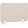 Beliani Pannello Divisorio Fonoassorbente per scrivania in PET beige 72 x 40 cm