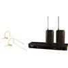 Shure BLX188/MX53 Microfoni wireless UHF - Ottimi per trasmissioni, chiese, presentazioni - Durata batteria 14 ore, raggio 100m - 2 microfoni auricolari, ricevitore doppio canale - Banda T11