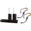 Shure BLX188/SM31 per Fitness e Aerobica con batteria 14h e raggio 100m Include (2) microfoni cuffie fitness, ricevitore doppio canale Banda S8 Microfono wireless UHF