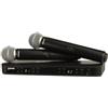 Shure BLX288/B58 Microfoni wireless UHF ottimi per chiesa, karaoke e voci, Durata batteria 14 ore, raggio d'azione 100 m Include 2 microfoni vocali BETA 58A, ricevitore doppio canale Banda S8