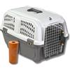 Pet's Market Iata Trasportino Gatto Cane con 2 Rotoli di Sacchetti Igienici Trasporto Rigido Animali Porta Ferro con Fessure Conforme agli Standard per il Trasporto Aereo (1 48x31,5x31h)