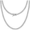 Michooyel Collana da Tennis 3/4/5/6 mm, Placcata Oro/Argento, Catena da Donna in Argento, da Uomo in Oro Con Zirconi 5A, Hip Hop per Uomini e Donne, 40-60 cm