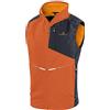 Ferrino draa vest uomo 20302FG5colore warm orange arancio gilet smanicato ideale per attività sportiva in montagna come trekking e alpinismo tessuto antivento