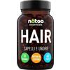 NÄTOO HAIR Integratori per Capelli e Unghie 60 Perle (1 mese di integrazione) - Integratore alimentare di Vitamine e Minerali con Cisteina e Biotina, per Capelli e Unghie Sani e Forti