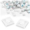 Pyroclasia 120 Pcs Fermacavi Adesivi Supporto Adesivo 20mmx20mm Fermacavo Adesivo Fascette Adesive Elettricista Passacavi Adesivi Clip Adesive per Cavi Supporti Adesivi Muro per Camere Letto e Uffici (Blanco)
