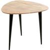 HAKU Möbel Tavolino acacia, nero, Legno massiccio, metallo - Dim.: L 46 cm x A 41 cm x P 46 cm, Stile: Moderno