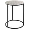HAKU Möbel Tavolino nero, argento, metallo - Dim.: A 52 cm x Ø 41 cm, Stile: Moderno