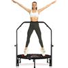 DARCHEN Mini Trampolino Rebounder da 200 kg per Adulti, per Interni, Esercizi, Allenamento, Fitness - Design Migliorato Con Molle per un Rimbalzo Più Sicuro