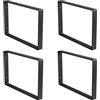 Amig - Set da 4 Staffe Rettangolari per Scaffali Industriali - 211 x 311 x 30 mm - Acciaio Nero Opaco - Supporto da Parete per Mensole - Design Funzionale e Resistente - Ideale per Scaffali da Parete