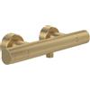 Villeroy & Boch Universal Taps & Fittings - Termostato doccia con protezione contro scottature e blocco di sicurezza a 38°, miscelatore doccia, rotondo, oro spazzolato