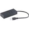 Xystec Hub USB 3.0 con 4 porte, commutabili singolarmente, fino a 5 Gbit/s