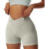 Coswind Pantaloncini Palestra Donna Sportivi Shorts Leggins Push Up Fitness Corti Modellanti a Vita Alta Yoga Grigio Scuro M