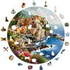 Iconic Puzzles - Portofino, Italia, puzzle in legno 100% sostenibile, Regali per Bambini e Adulti, taglia M, 350 Pezzi