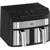 HOMCOM Friggitrice ad Aria 8L con Timer e Temperatura Regolabile, in Acciaio e Plastica, 38.8L x 36.3x31.1 cm, Nero|Aosom