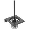 Ideal Standard Alu+ Portascopino, Realizzato con l'100% di alluminio riciclato, contenitore rimovibile per facilitare la pulizia, fissaggio nascosto - Nero Opaco (160x170x347 mm)