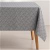 GAMUSI Tovaglia antimacchia tavolo rettangolare jacquard impermeabile, 140 x 100 cm, tessuto al tatto, colore antracite, anello