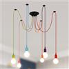 Lightess Lampadario a Ragno 6 Luci, Lampade a Sospensione Colorato Bambini Lampadario Pendente Moderne per Bambino Camera da Letto Cucina Salotto