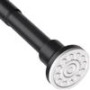 Widyana Asta telescopica per tenda da doccia, in acciaio inox, senza fori, asta telescopica per bagno, vasca da bagno, armadio (70-195 cm, nero opaco