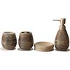 Percilun - Set Bagno Accessori Completo in Resina - Moderni - 4 Accessori Porta Sapone e Spazzolini -
