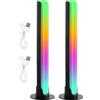 Litinliv 2 Pz Luce LED RGB USB, Luce del Ritmo Musicale Dinamico Multicolor, 21cm Barra Luminosa Gaming, Lampada Retroilluminazione per PC, Decorazione Stanza Gaming, Nessuna APP